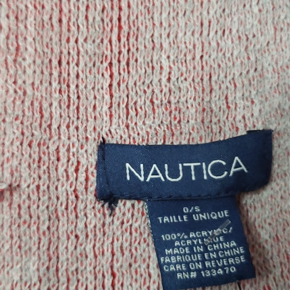 Nautica Mens Red reversible fringe scarf - Picture 4 of 4